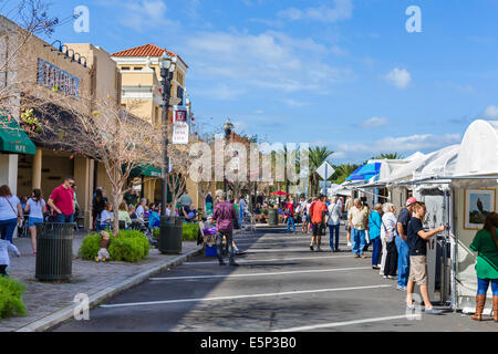 Le quartier de San Marco de Jacksonville pendant la San Marco Art Festival en novembre 2013, Florida, USA Banque D'Images