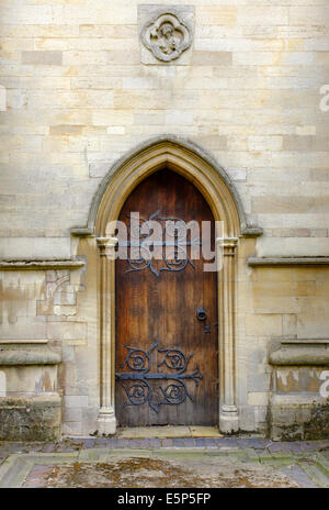 Porte de l'église de St Mary's Church, Melton Mowbray, Angleterre. Banque D'Images