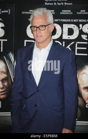 London, UK, UK. 3e août, 2014. John Slattery assiste à une projection spéciale de "God's Pocket' à l'IAB. © Ferdaus Shamim/ZUMA/Alamy Fil Live News Banque D'Images