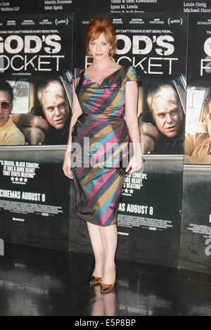 London, UK, UK. 3e août, 2014. Christina Hendricks assiste à une projection spéciale de "God's Pocket' à l'IAB. © Ferdaus Shamim/ZUMA/Alamy Fil Live News Banque D'Images