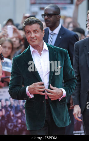 Sylvester Stallone assiste à la première mondiale de The Expendables 3 le 04/08/2014 à l'odeon Leicester Square, Londres. Les personnes sur la photo : Sylvester Stallone. Photo par Julie Edwards Banque D'Images