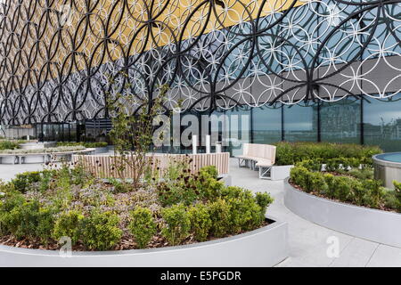 Terrasse de jardin, nouvelle bibliothèque de Birmingham, Centenary Square, Birmingham, West Midlands, Angleterre, Royaume-Uni, Europe Banque D'Images