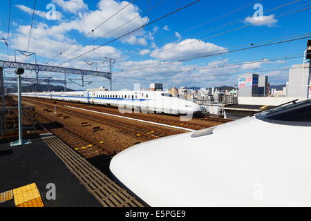 Bullet train Shinkansen, Honshu, Japon, Asie Banque D'Images