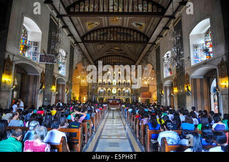 Procession de Pâques à la basilique de Minore del Santo Nino, Cebu City, Cebu, Philippines, Asie du Sud, Asie Banque D'Images