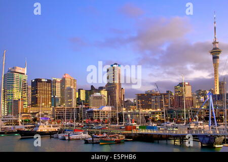 La Ville et le port d'Auckland, Auckland, île du Nord, Nouvelle-Zélande, Pacifique Banque D'Images