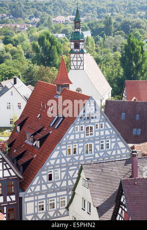 Vieille Ville, District Rems-Murr Waiblingen, Baden Wurtemberg, Allemagne, Europe, Banque D'Images