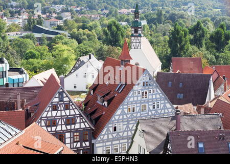 Vieille Ville, District Rems-Murr Waiblingen, Baden Wurtemberg, Allemagne, Europe, Banque D'Images