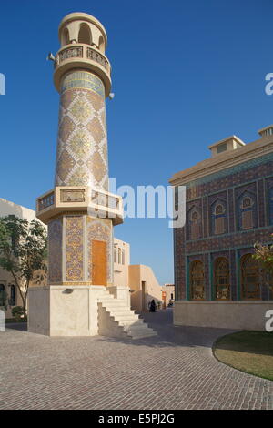 Mosquée et minaret, Katara Cultural Village, Doha, Qatar, Moyen-Orient Banque D'Images