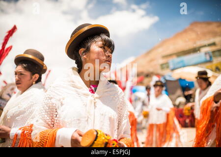Au cours de processions les mineurs, Carnaval, Cerro Rico de Potosí, dans le sud de l'Altiplano, Bolivie, Amérique du Sud Banque D'Images