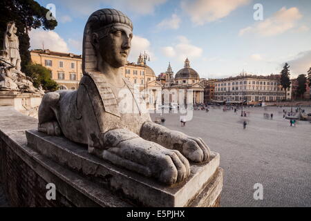 La Piazza del Popolo à Rome, Latium, Italie, Europe Banque D'Images