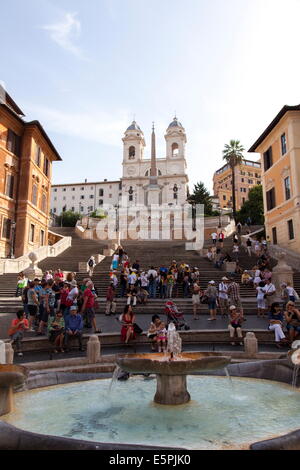 Place d'Espagne et de Trinita dei Monti, Rome Lazio Italie, Europe Banque D'Images