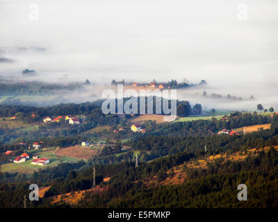 Matin sur la montagne de Divcibare Maljen en Serbie Banque D'Images