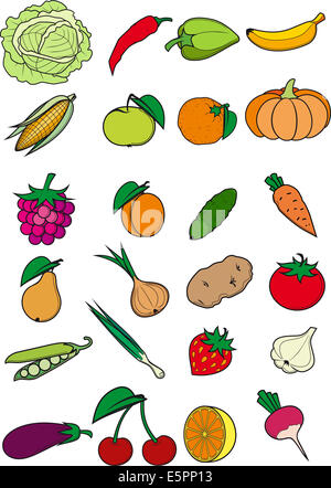 Ensemble de fruits et légumes Banque D'Images