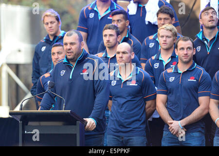 Sydney, Australie. Le 05 août, 2014. NSW Waratahs Rugby super réception officielle. Entraîneur Michael Cheika. Credit : Action Plus Sport/Alamy Live News Banque D'Images