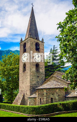 Valle d'Aosta Arnad église romane de S. Martino Banque D'Images