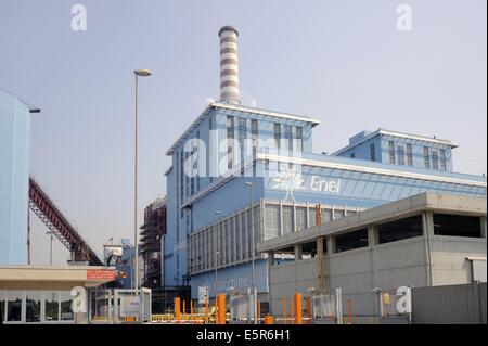 ENEL centrale thermoélectrique Palladio à Fusina (Venise, Italie) Banque D'Images