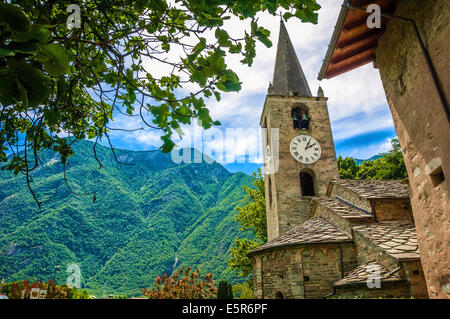 Valle d'Aosta Arnad église romane de S. Martino Banque D'Images