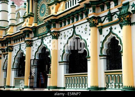 Singapour : Façade de 1907 Masjid Abdul Gaffoor mosquée dans Little India Banque D'Images