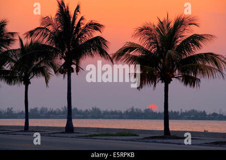 Coucher du soleil à Key West, Floride, USA Banque D'Images