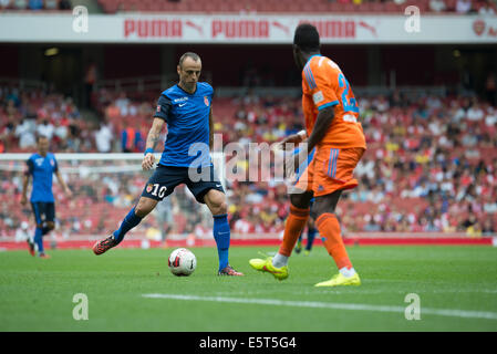 Arsenal v's Benfica par session 2014, stade Emirates Banque D'Images