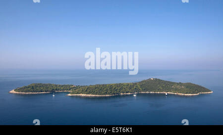 Île de Lokrum, l'une des îles au large de la ville de Dubrovnik, Croatie. Banque D'Images