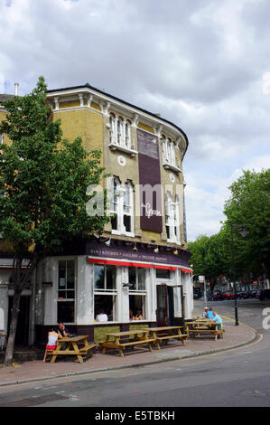 Le pub vert à Clerkenwell, Londres Banque D'Images