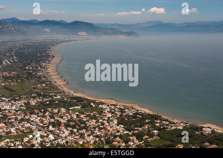 Vue sur San Felice Circeo national park du Parco Nazionale del Circeo, San Felice Circeo, lazio, Italie Banque D'Images