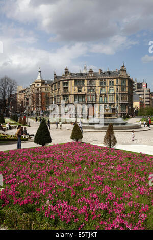 Moyua ou elliptique square à Bilbao, Espagne Banque D'Images
