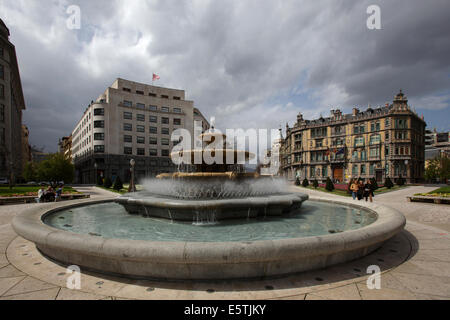 Moyua ou elliptique square à Bilbao, Espagne Banque D'Images