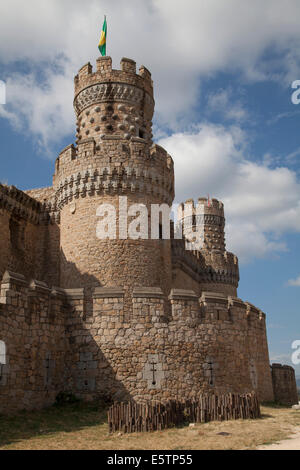 Château de Manzanares el Real, Madrid, Espagne Banque D'Images