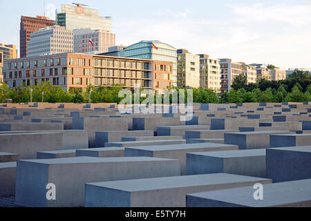 Monument aux Juifs assassinés d'Europe (Holocaust Memorial) à Berlin Banque D'Images