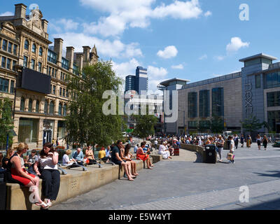 Exchange Square à Manchester, UK Banque D'Images