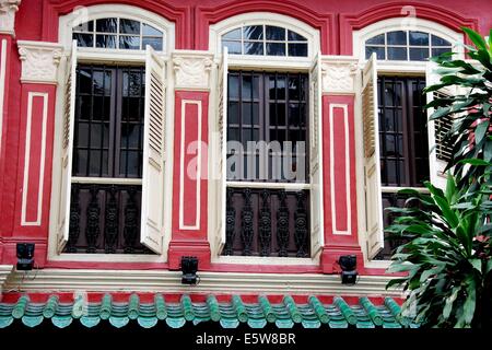 Singapour : finement restaurée maison chinois Peranakan sur Emerald Hill * historique Banque D'Images