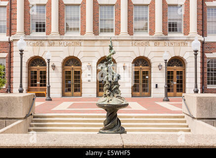 Entrée l'École de médecine et de médecine dentaire et de l'hôpital de l'Université de Georgetown à Washington DC, USA Banque D'Images