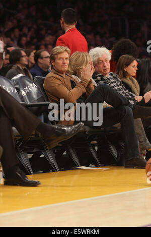 Vendredi 31 janvier 2014, à l'Célébrités Lakers jeu. Charlotte Bobcats Pacers a battu les Lakers de Los Angeles par le score final de 110-100 au Staples Center de Los Angeles CA avec : Jack Wagner Où : Los Angeles California United States Quand : 01 F Banque D'Images