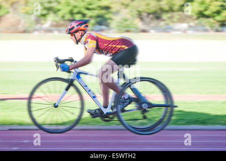 Cycliste de para-Entraînement athlétique Banque D'Images