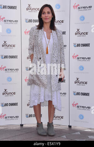 Londres, Royaume-Uni. 7e août, 2014. Nathalie Imbruglia assiste à un photocall que la Vierge s'efforcer à Défi 02 Arena le 7 août 2014 à Londres, en Angleterre. Credit : Voir Li/Alamy Live News Banque D'Images