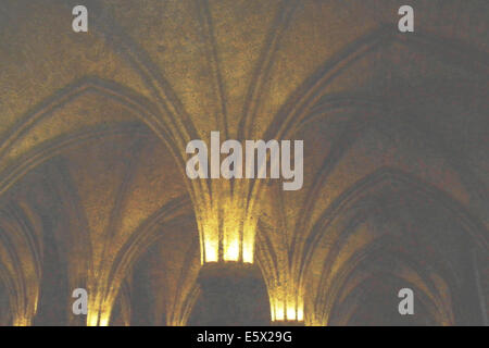 Dans les voûtes de la cathédrale. Les styles architecturaux Banque D'Images