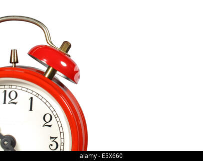 Un vieux réveil vieux rouge Banque D'Images