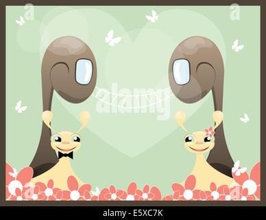 Arrière-plan avec escargot Banque D'Images