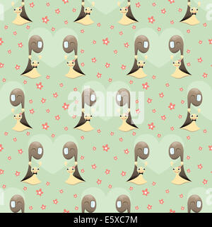 Modèle sans couture avec escargot Banque D'Images