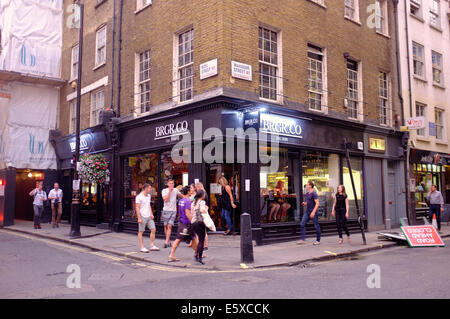 BRGR.CO burger restaurant sur coin de Wardour Street & Noel Street, Londres Banque D'Images