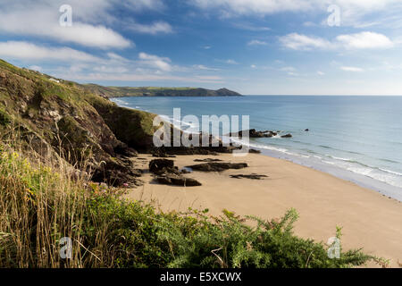 Spectaculaire littoral à Sharrow Point en Angleterre Cornwall Whitsand Bay UK Europe Banque D'Images