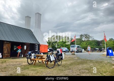 Le Danemark, l'île de Bornholm Photos prises entre le 1er et 5 août 2014. Sur la photo : fumoir de hareng à la ville de Hasle Banque D'Images