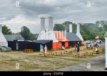 Le Danemark, l'île de Bornholm Photos prises entre le 1er et 5 août 2014. Sur la photo : fumoir de hareng à la ville de Hasle Banque D'Images