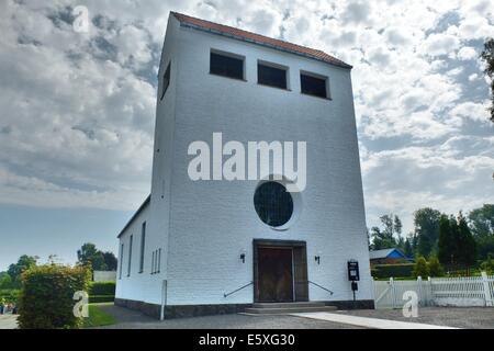 Le Danemark, l'île de Bornholm Photos prises entre le 1er et 5 août 2014. Photo : église de village Pernštejn Banque D'Images