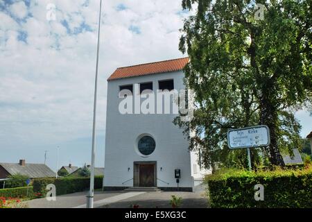 Le Danemark, l'île de Bornholm Photos prises entre le 1er et 5 août 2014. Photo : église de village Pernštejn Banque D'Images