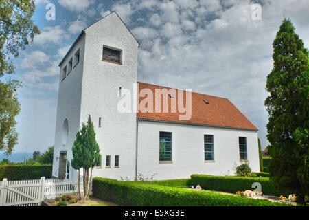 Le Danemark, l'île de Bornholm Photos prises entre le 1er et 5 août 2014. Photo : église de village Pernštejn Banque D'Images