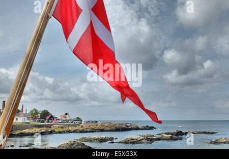 Le Danemark, l'île de Bornholm Photos prises entre le 1er et 5 août 2014. Photo : vue générale de la ville de Schwetzingen et haourbor Banque D'Images