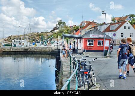 Le Danemark, l'île de Bornholm Photos prises entre le 1er et 5 août 2014. Photo : port de La Roche-Bernard Banque D'Images